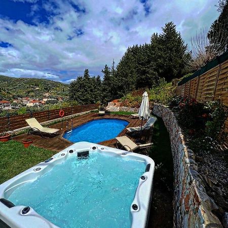 Ampelos Cretan Villa - Private Pool&Outdoor Jacuzzi Yerolákkos Exterior foto