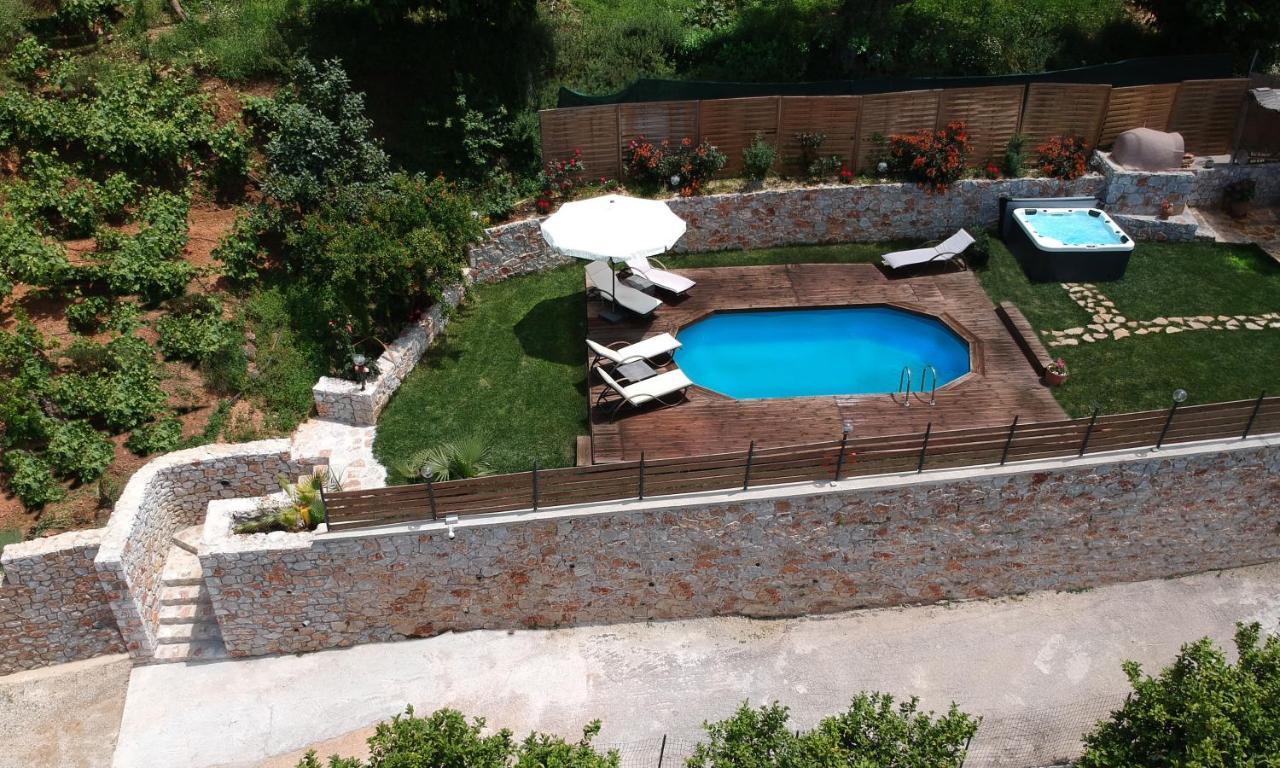 Ampelos Cretan Villa - Private Pool&Outdoor Jacuzzi Yerolákkos Exterior foto